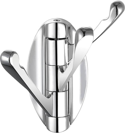 Angle Simple Bathroom Towel Hook Swivel, Metal Hand Towel Hook for Wall, Foldable Robe Coat Hanger, Chrome