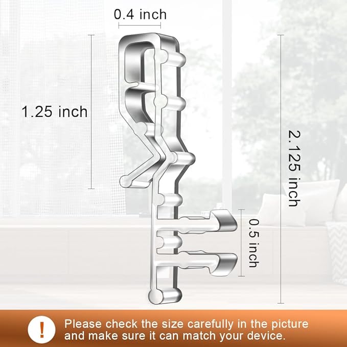 24 PCS Hidden Channel Valance Clips, 2-1/8inch Clear Plastic Blinds Clips for Valance with a Groove in The Back