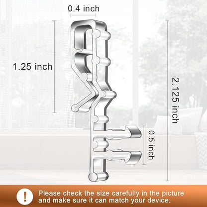 12 PCS Hidden Channel Valance Clips, 2-1/8inch Clear Plastic Blinds Clips for Valance with a Groove in The Back