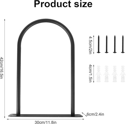 Stability Ball Holder Wall Mount - Heavy Duty Exercise & Yoga Ball Storage Rack for Home, Yoga Studios, and Commercial Gyms - Space-Saving Design for Stability Balls up to 85cm(Black 1-Pack)