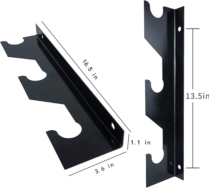 Luwint Barbell Holder Wall Mount, Horizontal 3 Weight Bar Storage Rack