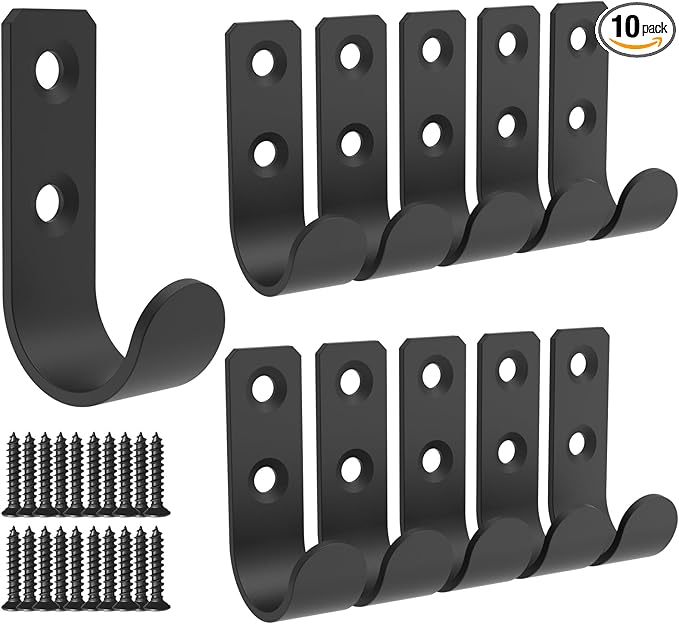 Hooks for Hanging Stainless Steel Heavy Duty Coat Hook Wall Hooks Robe Hanger Hooks Hanging Hat Key Holder for Towel and Bags Indoor Outdoor (U-Type, Normal)