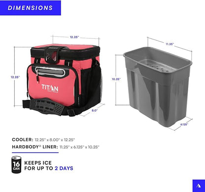 Titan by Arctic Zone Deep Freeze Cooler - Zipperless Hardbody Cooler - Deep Freeze Insulation, HardBody Liner, and SmartShelf