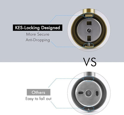 KES Bath Towel Hook Robe Hook for Bathroom Kitchen Wall Mount SUS 304 Stainless Steel Brushed Gold 2 Pack, A2164-BZ-P2