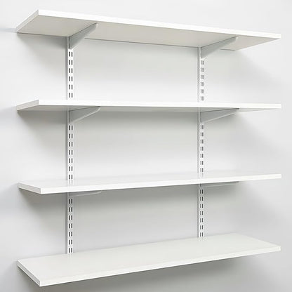 10 Pack 14.5 Inch Adjustable Shelf Brackets, Heavy Duty Wire Shelving Brackets, Locking Shelf Bracket for Double Track System Closet Organization