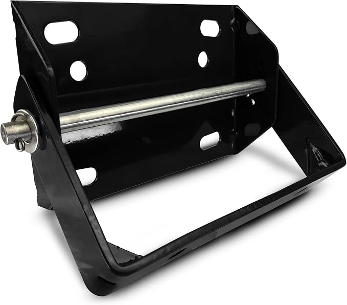 BluBird HRS180 Universal Hose Reel Swivel Mount for Floor, Wall, Ceiling, 180 Degree Rotation, Black Powder Coated, Steel, 4 Slotted Holes