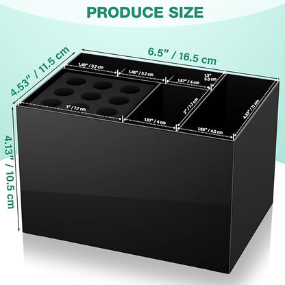 Noverlife Hair Salon Scissor Holder Box, Shear Holder for Stylist, Professional Hairdressing Scissors Rack Barber Organizer Box for Storage Combs Clips Brushes Holder, Barber Supplies Shear Case