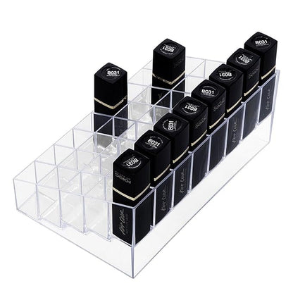 HBlife 2Pack Lipstick Holder, 40 Spaces Clear Acrylic Lipstick Organizer Display Stand for Cosmetic Makeup Organizer