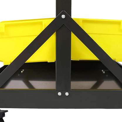 Montary 90 Parts Bin Shelving Storage Organizer with Locking Wheels, 9-Tier Dual-Sided Rolling Steel Shelf 450 lbs Capacity, for Shop Garage and Home