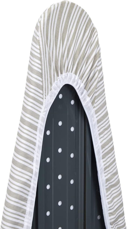 Juvale Ironing Board Cover & Pad - Secure Drawstring Fit for Iron Board Cover with Padding - Extra-Thick Foam for Pressing Pad - 15 x 54 in, Grey Stripe
