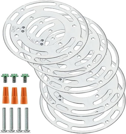 4 Inch Ceiling Light Fixture Mounting Bracket, 10 Sets Universal Light Crossbar with Screws for Pendant Lamps,Wall Lamps and Close to Ceiling Light (Circle)