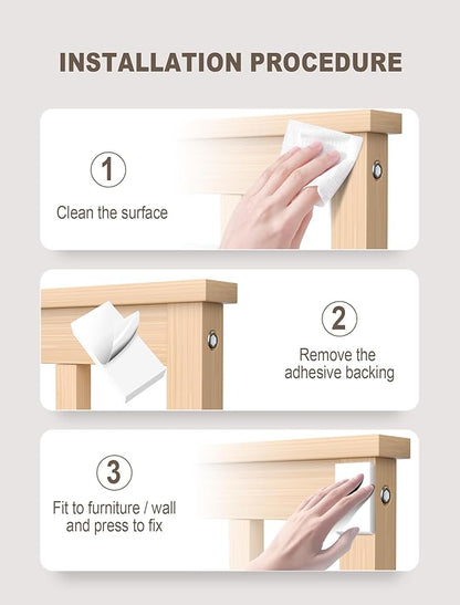 24 Packs Furniture Wall Protector, 6Pcs(0.6" Thick) + 18Pcs(0.2" Thick) EVA Foam Headboard Stoppers for Wall, Bed Stoppers for Headboard, Bed Frame & Wall Guards, White Headboard Bumper