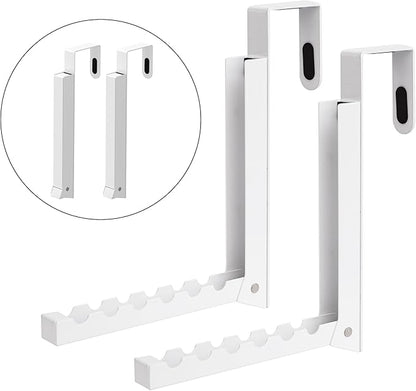 Over The Door Hanger Hooks for Clothes, Over The Door Clothes Drying Rack for Laundry, Heavy Duty Metal Foldable Portable Clothing Hanging Rack (2 Pack)
