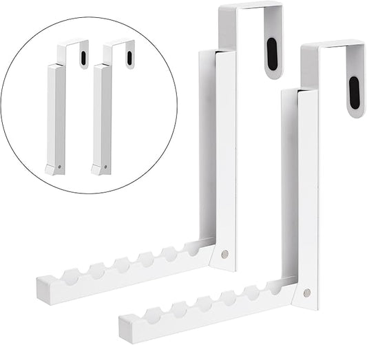 Over The Door Hanger Hooks for Clothes, Over The Door Clothes Drying Rack for Laundry, Heavy Duty Metal Foldable Portable Clothing Hanging Rack (2 Pack)