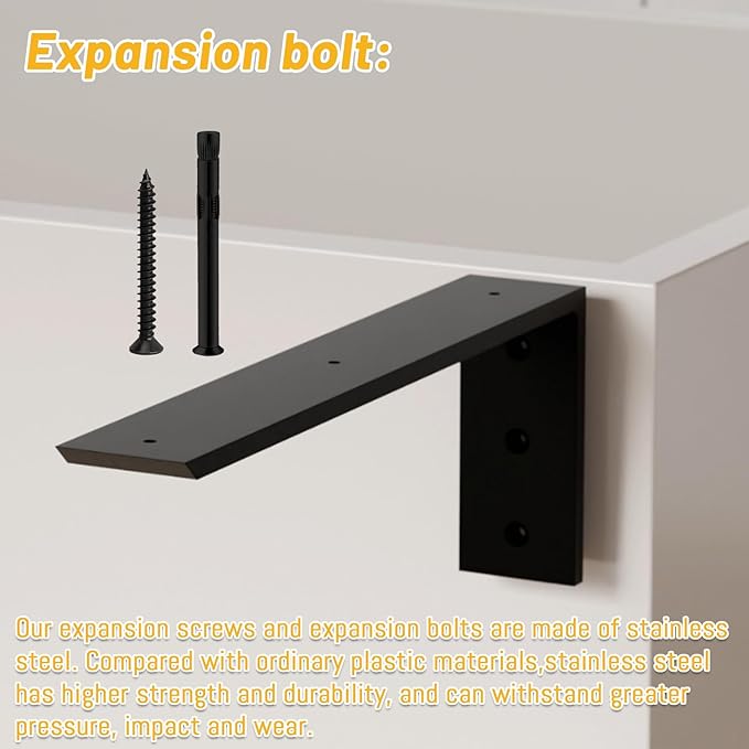 Countertop Support Bracket 12 inch 4 Pack (3/8" Thick),Premium Heavy Duty Granite Countertop Brackets 12"x6"x2.5",Shelf L Bracket Mantel Corbels for Quartz,Wood,Concrete and Laminate Countertops