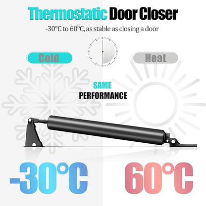 Screen Door Closer, Storm Door Closer,Lasts for 10 Years, specifically Designed for Screen Doors and Storm Doors, 1 Pack（Black）