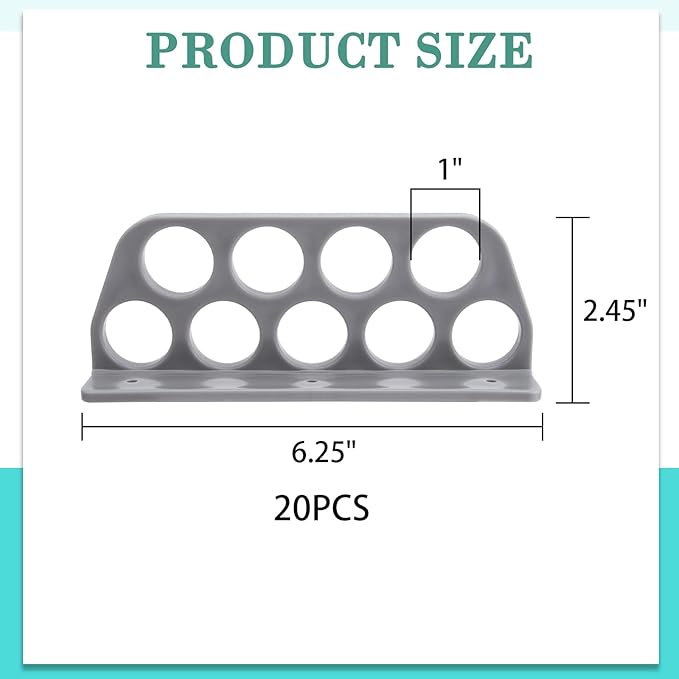 20 Pack Cable Chase-Wire Bracket, Cable Support Wire Bracket Holder for NMB Electrical Cord Organized Management, 9-Hole 1-Inch Diameter