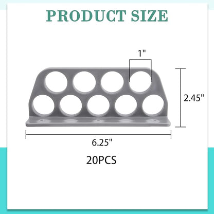 20 Pack Cable Chase-Wire Bracket, Cable Support Wire Bracket Holder for NMB Electrical Cord Organized Management, 9-Hole 1-Inch Diameter