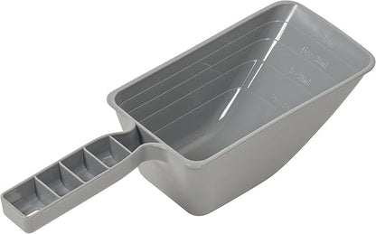 Amazon Basics Airtight Pet Food Storage Container with Scoop, BPA Free, Removable Wheels, 69 QT, Gray
