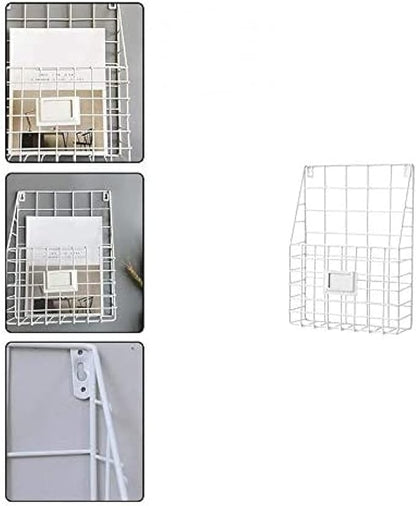 Magazine Rack Metal Magazine Rack Wall Mounted Magazine Rack for Living Room, Bathroom Or Bedroom-Nero
