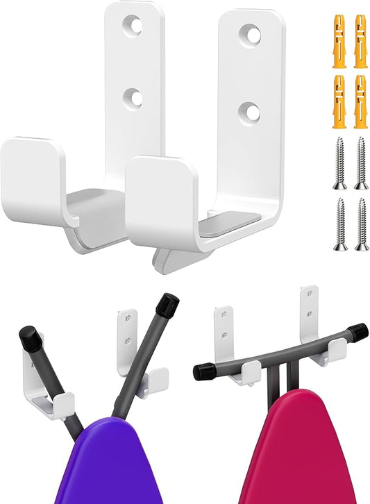 Ironing Board Holder 304 Stainless White, Ironing Board Hanger Y T Leg Heavy Duty Iron Board Holder Hook for Laundry Room