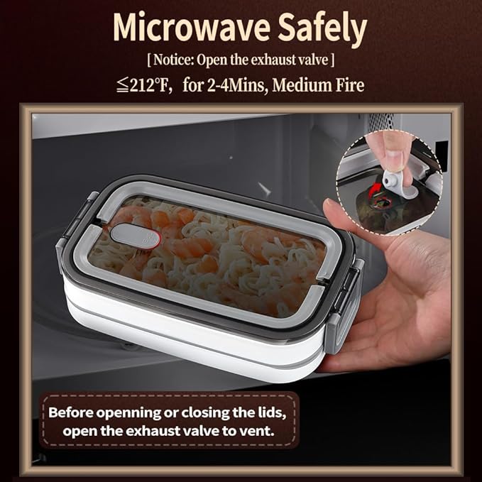 Stainless Steel Lunch Box - Bento Box Multifunctional Containers with Insulation Bag, 3 Compartments-Layered Design for Work Picnic Travel, 1.35L Capacity, with Fork and Spoon