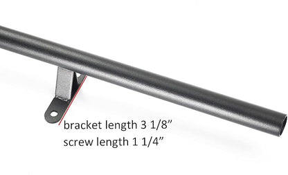 DIYHD 13.2FT Rolling Ladder Hardware Sliding Rail,Top Roller,Floor Wheel with Brake