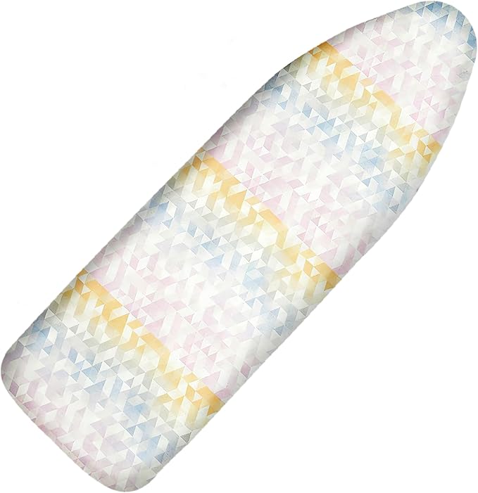 Ironing Board Cover and Pad, 18x49 Extra Wide Thick Iron Padding, Scorch & Stain Resistant Ironing Board Cover, Heavy Duty Iron Board Padded with Adjustable Fasteners Durable Elastic Edge, Colorful