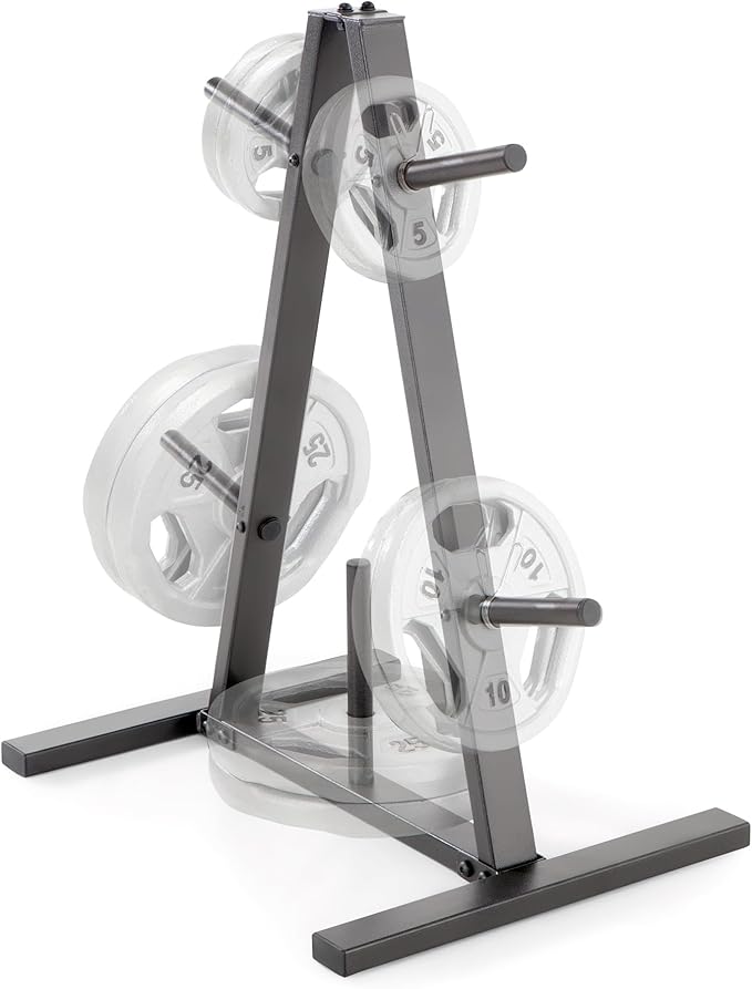 Marcy Standard Weight Plate Tree for 1-Inch Plates for Home Gym, 300 lb. Max. Capacity PT-5733