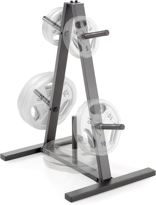 Marcy Standard Weight Plate Tree for 1-Inch Plates for Home Gym, 300 lb. Max. Capacity PT-5733