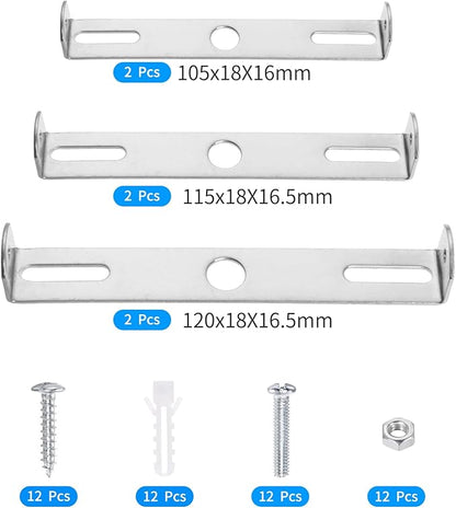 4.1-4.7 Inch Light Fixture Mounting Bracket Square Kit Ceiling Light Plate Wall Mounting Bracket Crossbar for Chandelier Outdoor Lighting Pack of 6