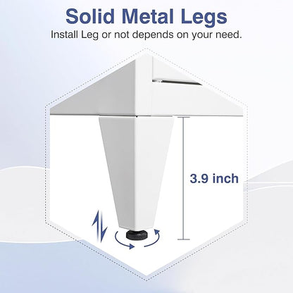 Metal Storage Cabinet,Home Office Cabinet with Doors and Adjustable Shelves,Locking Cabinet with Adjustable Leg Levelers Assembly Required(White)