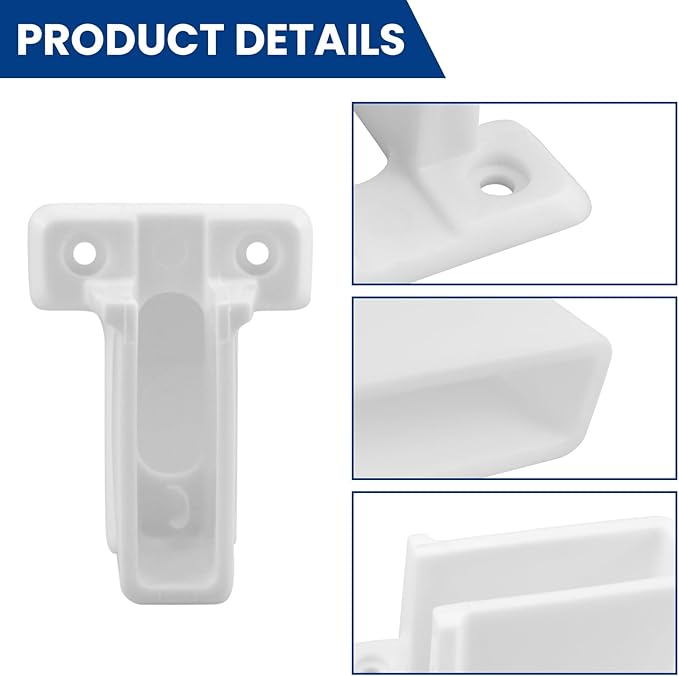 4 Pcs Wire Shelf End Bracket, White Plastic Wall Mount Closet Shelves Brackets for Shelves Closet, Comes with Fasteners