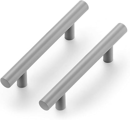 Ravinte 1 Pack | 5 Inch Cabinet Pulls Grey Stainless Steel Kitchen Drawer Pulls Cabinet Handles 5 InchLength, 3 Inch Hole Center
