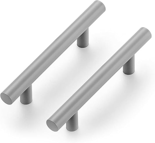 Ravinte 45 Pack | 5 Inch Cabinet Pulls Grey Stainless Steel Kitchen Drawer Pulls Cabinet Handles 5 InchLength, 3 Inch Hole Center