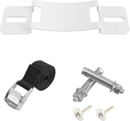 Cylinder Wall Mounted Bracket，Gas Cylinder Holder Wall-Mounted Bracket Propane Tank Bracket with Screws and Safety Belt (white3)