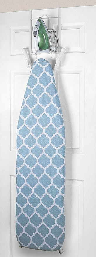 Spectrum Diversified Over-the-Door Iron & Ironing Board Holder, No-Installation Iron, Sturdy Steel Construction With Rubberized Hook Ends, Laundry Room Storage & Closet Organization