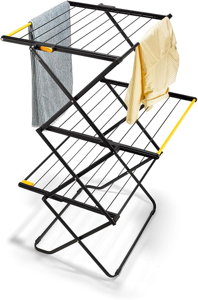 Joseph Joseph AirFrame Max Drying Rack, 70 ft Capacity, Large Folding Clothes Airer with Long Garment Rails
