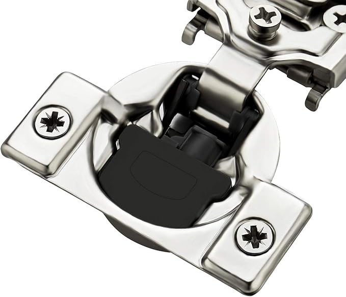 Ravinte 6 Pack 3 Pairs 1/2 inch Overlay Soft Close Hinges for Kitchen Cabinet Hinges Satin Nickel Hidden Hinges Stainless Steel Concealed Hinge self Closing