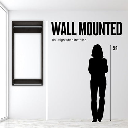 Double Hanging Closet Unit - Modular Corner Closet System - Grey, 31.5 inches Wide - Includes Shelves