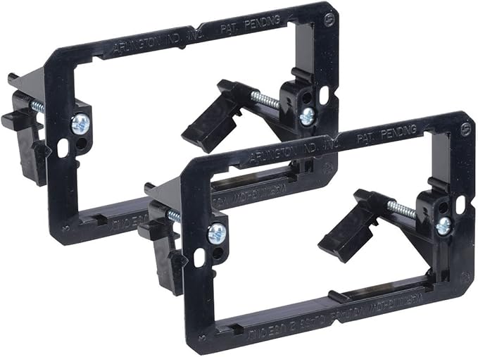 iMBAPrice LV1-2PK Single Gang (1-Gang) Low Voltage Mounting Bracket - Black (Pack of 2)