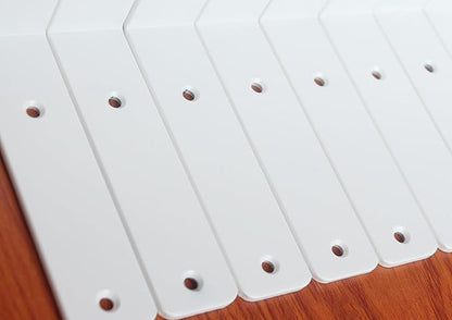 12 Pack - L 6" x H 6" x W1.5, 5mm Thick White L Shelf Bracket, Iron Shelf Brackets, Metal Shelf Brackets, Floating Shelf, Shelf Supports with Screws