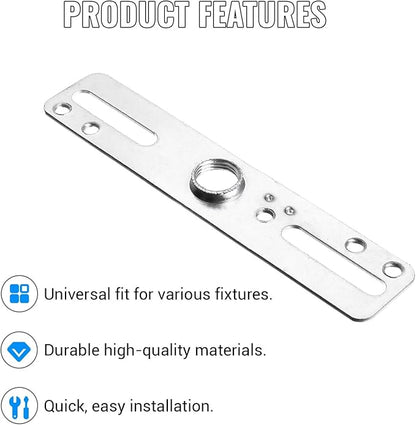 4" Ceiling Light Fixture Mounting Bracket Kit, 4Pcs Universal Lamp Crossbar Hardware Set for Chandelier & Wall Lights, Silver