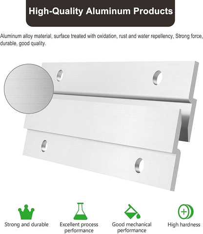 French Cleat Picture Hanger, Aluminum Z Hanger Interlocking Wall Mounting Bracket Hardware Kit Z Clips for Hanging Wall Painting, Mirrors, Panels, Artwork, Cabinet, Whiteboard (4inch-5Pairs)