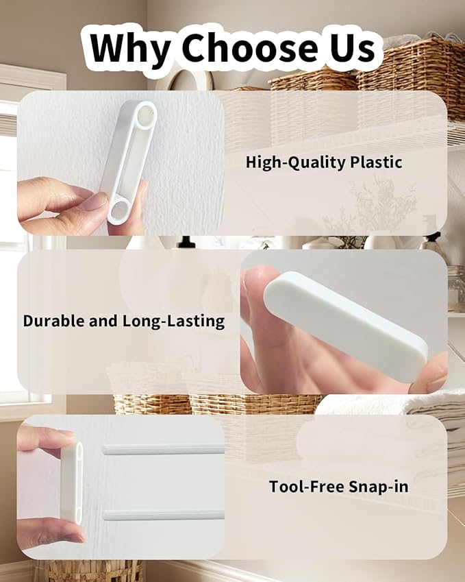4 pcs plastic closet rod end caps, 5/16 Inch/8mm ID Wire Shelf End Caps, Spacer & Protector Covers for Closet System Wire Shelves