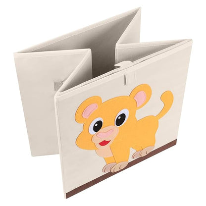 CLCROBD Foldable Animal Cube Storage Bins Fabric Toy Box/Chest/Organizer for Kids Nursery, 13 inch (Penguin)