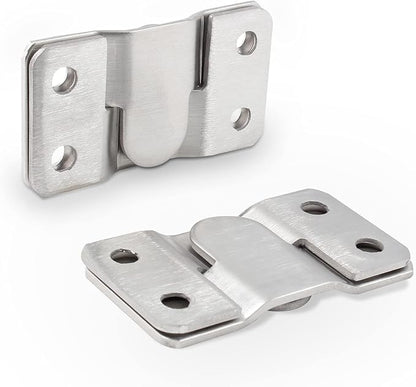 10 Sets Flush Mount Bracket with Screws, Heavy Duty Picture Hangers, Stainless Steel Z Clip Bracket Picture Wall Mount Hardware for Wall Hanging Large Pictures, Art Paintings, 2.13" x 1.18"
