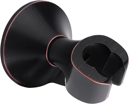 BRIGHT SHOWERS Strong Adhesive Shower Head Holder with Dual Angle Adjustable, Wall Mounted Handheld Shower Bracket, Easy Installation, Screw Mounting Options, Oil-Rubbed Bronze