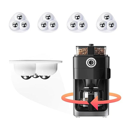 Appliance Casters - Furniture Sliders & Appliance Rollers for Kitchen, Coffee Machine, Blender, Oven - Helps Mom or Wife Easily Solve Countertop Sliding (White, 4pcs)