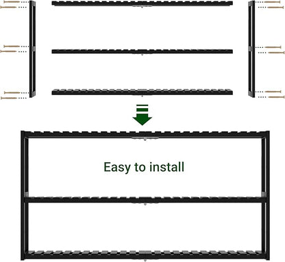 Extra Long Bathroom Organizer Storage Shelves 100% Bamboo Adjustable Height Over The Toilet Storage Floating Shelf for Wall Shower Shelf Can Placed in The Bathroom Kitchen Living Room for Multi Usage